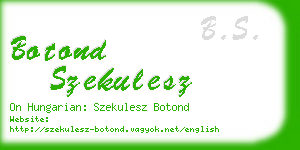 botond szekulesz business card